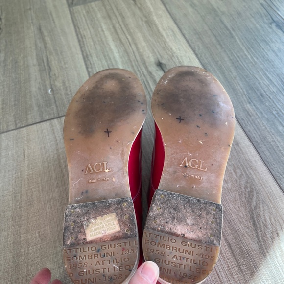 AGL Pink Patent Leather Loafers Oxfords Size 8 - Picture 8 of 8